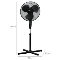 Clatronic VL 3603 S BK ventilátor 40cm stojanový