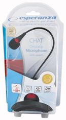 Esperanza Mikrofon Chat Desktop EH130 PC černá/červena