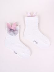 YOCLUB Yoclub Kotníkové ponožky bez vzoru lodiček - 3 balení SKC/3D-AP/3PAK/GIR/001 White 17-19