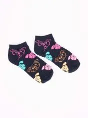 YOCLUB Yoclub Kotníkové vtipné bavlněné ponožky Vzory barev SKS-0086U-A400 Black 27-30