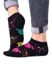 YOCLUB Yoclub Kotníkové vtipné bavlněné ponožky Vzory barev SKS-0086U-A400 Black 27-30