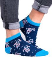 YOCLUB Yoclub Kotníkové vtipné bavlněné ponožky Vzory barev SKS-0086U-A500 Námořnická modrá 35-38