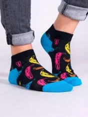 YOCLUB Yoclub Kotníkové vtipné bavlněné ponožky Vzory Barvy SKS-0086U-A900 Černá 39-42