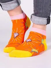 YOCLUB Yoclub Kotníkové vtipné bavlněné ponožky Vzory barev SKS-0086U-B600 Orange 39-42