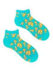 YOCLUB Yoclub Kotníkové ponožky Funny Cotton Patterns Colours SKS-0086U-B300 Tyrkysová 39-42