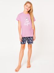YOCLUB Yoclub Dívčí krátké bavlněné pyžamo PIA-0022G-A110 Vícebarevné 110-116