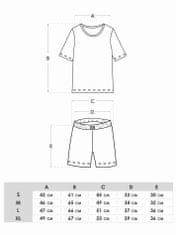 YOCLUB Yoclub Dámské krátké bavlněné pyžamo PIA-0024K-A110 Vícebarevné XL