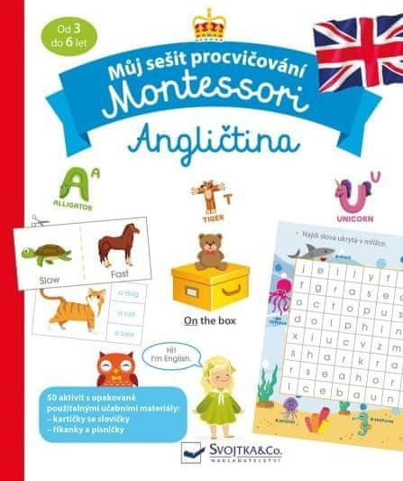 Můj sešit procvičování Montessori - Angličtina - Lydie Barusseau