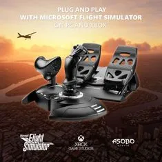 Diskus Thrustmaster T.Flight Full Kit X, pedálová sada TFRP RUDDER + Joystick Hotas pro Xbox seris X/S a PC