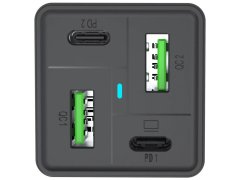 Sandberg 4v1 Charger 2x USB-C, 2x USB 65W, černá