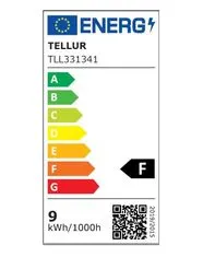 Tellur WiFi Smart žárovka E27, 9 W, RGB bílé provedení, teplá bílá, stmívač