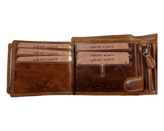 Dailyclothing Celokožená peněženka s jelenem - hnědá 5278