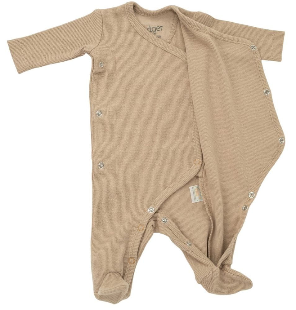 Lodger dětský kojenecký zavinovací overal Jumper Newborn Nomad Rib Basic Beige béžová 50