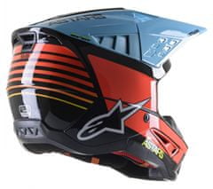 Alpinestars přilba S-M5 2022 Speed glossy černo-žluto-modro-červená 2XL