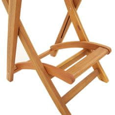 Petromila Skládací zahradní barové stoličky 2 ks masivní akáciové dřevo
