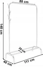Pronett XJ3873 Stojan na oděvy bílá