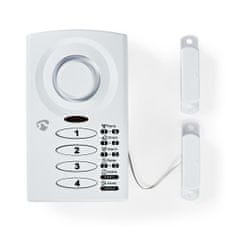 Nedis ALRMD30WT dveřní / okenní alarm s magnetickým snímačem, klávesnice, 3 režimy alarmu