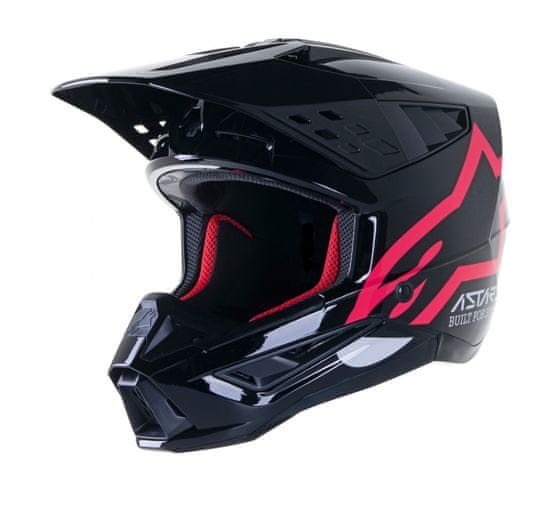 Alpinestars přilba S-M5 2022 Compass černo-růžová