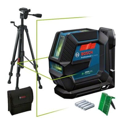 BOSCH Professional křížový laser GLL 2-15 G + LB10 + BT150 (0.601.063.W01)