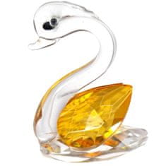 Feng shui Harmony Křišťálová labuť žlutá