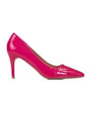 Amiatex Jedinečné lodičky dámské růžové na jehlovém podpatku + Ponožky Gatta Calzino Strech, odstíny růžové, 36