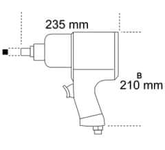 Beta BETA 1/2 "PNEUMATICKÝ NÁRAZOVÝ KLÍČ 1750 Nm 1