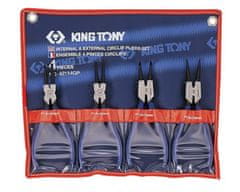 KING TONY TOOLS Sada 4 kleští Seger Elem. Případ