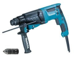 Makita Sds-Plus příklepová vrtačka s možností sklíčidla 800W 2,4J + přídavné sklíčidlo Hr2630T