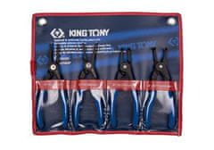 KING TONY TOOLS Sada 4 kleští Seger Elem. Případ