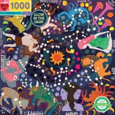 eeBoo Svítící čtvercové puzzle Zvěrokruh 1000 dílků