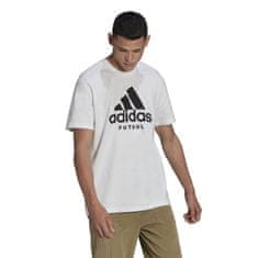 Adidas Tričko FUTBOL Logo white Velikost: XXL