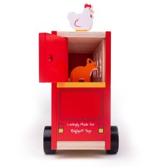 InnoVibe Bigjigs Toys Dřevěný autobus se zvířátky