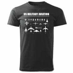 STRIKER Tričko US Military aviation Barva: Černá, Velikost: M