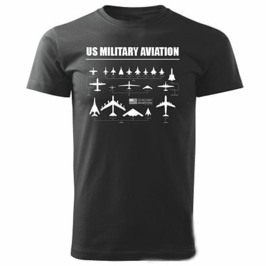 STRIKER Tričko US Military aviation Barva: Černá, Velikost: S