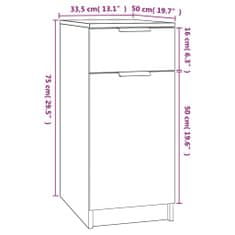 Vidaxl Skříňka k psacímu stolu dub sonoma 33,5 x 50 x 75 cm kompozit