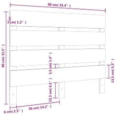 Vidaxl Čelo postele 90 x 3 x 80 cm masivní borovice