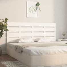 Vidaxl Čelo postele bílé 150 x 3 x 80 cm masivní borovice