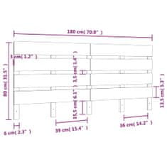 Greatstore Čelo postele 180 x 3 x 80 cm masivní borovice