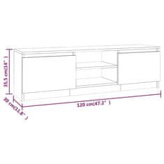 Greatstore TV skříňka šedá sonoma 120 x 30 x 35,5 cm kompozitní dřevo