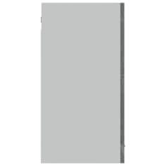 Greatstore Závěsná prosklená skříňka šedá sonoma 80 x 31 x 60 cm kompozit