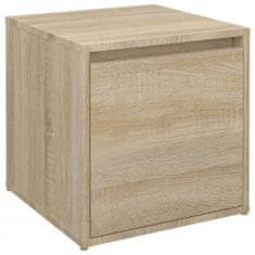 Greatstore Úložný box se zásuvkou dub sonoma 40,5 x 40 x 40 cm kompozit