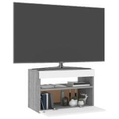 Greatstore TV skříňka s LED osvětlením šedá sonoma 60 x 35 x 40 cm