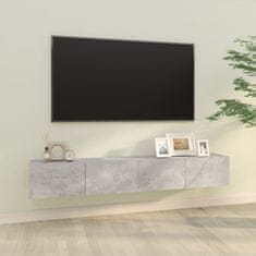 Greatstore Nástěnné TV skříňky 2 ks betonově šedé 100x30x30 cm kompozit