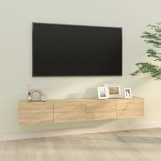 Greatstore Nástěnné TV skříňky 2 ks dub sonoma 100 x 30 x 30 cm kompozit