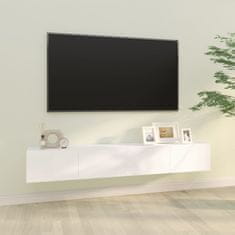 Greatstore Nástěnné TV skříňky 2 ks bílé 100 x 30 x 30 cm kompozitní dřevo