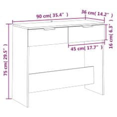 Vidaxl Konzolový stolek dub sonoma 90 x 36 x 75 cm kompozitní dřevo