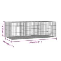 Petromila 3dílná klec pro králíka 163 x 79 x 54 cm pozinkované železo