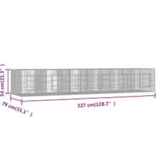 Vidaxl 6dílná klec pro králíka 327 x 79 x 54 cm pozinkované železo