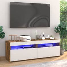 Vidaxl TV skříňky s LED osvětlením 2 ks kouřový dub 60 x 35 x 40 cm