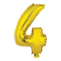 Amscan Nafukovací číslice zlaté, výběr číslic 4